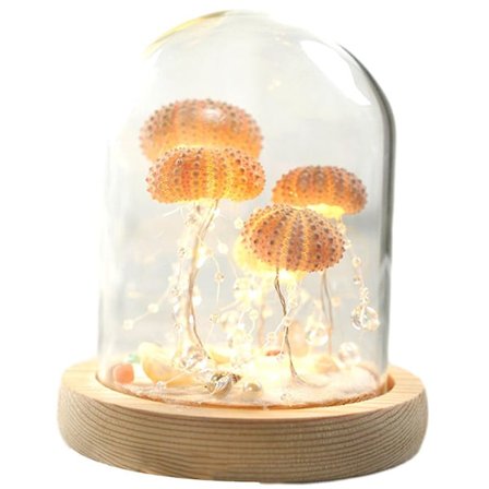 Søpindsvin Skal Vandmand Natlampe DIY Materialesæt Sengelampe Dekorativ Bordlampe til Hjem Soveværelse