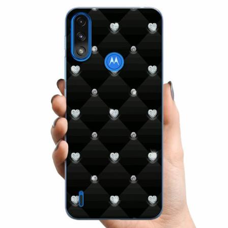 Motorola Moto E7 Power Tpu Mobilskal Bling Heart