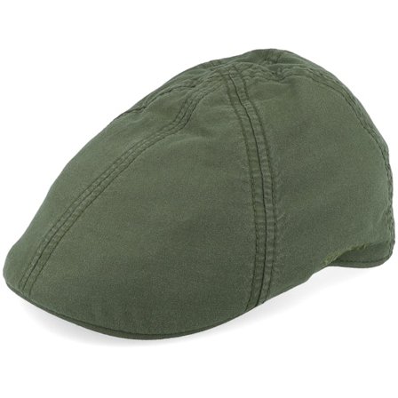 Stetson - Grün flatcap Cap - Texas Delave Organic Cotton Forest Green Flat Cap @ Hatstore