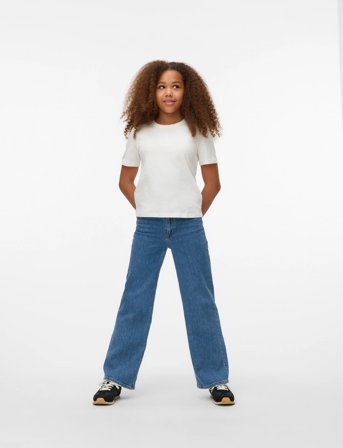 Vero Moda Girl Vmpaulina Ss T-Shirt Ga Jrs Girl - White - 134/140