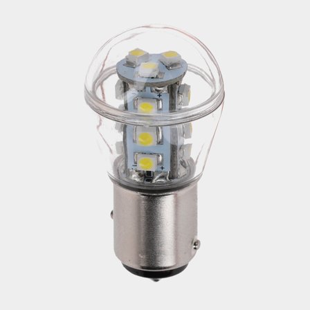 Lampa LED do latarni NauticLED, 1.2 W (odpowiada 15 W), BAY15D, 360°, 10 - 35 V, Ø25 x 48 mm, biały - Jachtowa