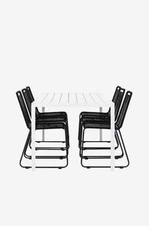 Venture Home - Break Matgrupp med stolar Lindos - Svart - Matgrupper - Från Homeroom