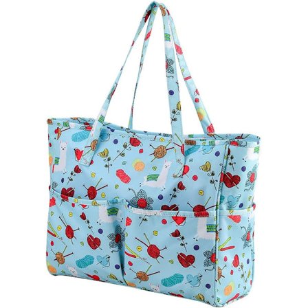 Bærbar strikkepose for alle strikkegarnprosjekter, Tote Bag for