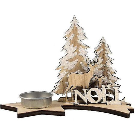 Julelysestaker DIY Julepynt i tre Santa Tre Telys Bryllup Hjemmeinnredning