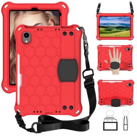 EVA-tabletskal med bikagestruktur og skulderrem iPad mini (2021) - Rød / Sort Red
