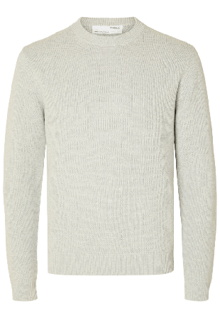 Selected Homme Stickad Tröja DANE Tröjor Herr Grå M