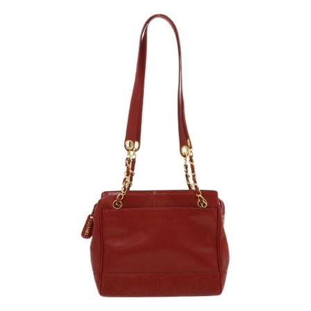 Chanel Vintage, Pre -owned Leather Tote Rood, Dames, Maat:ONE Size,leer