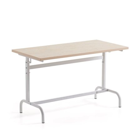 School desk 184, sound-absorbing linoleum, white/beige