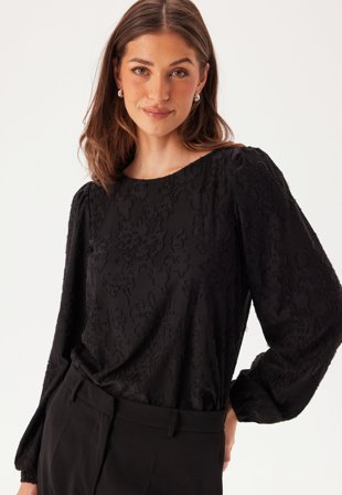 VILA-Viadele O-neck L/S TOP TOP Top-XS