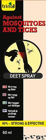TRINOL TRINOL DEET SPRAY 40% MYGG OG FLÅTT