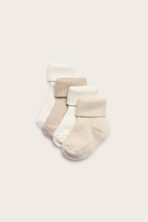 Newbie | 4 paria ribbisukkia | Vaaleanbeige