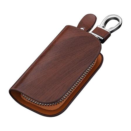 Kaukosäätimen nahkainen kotelokansipidike avaimenperäketju Brown no logo