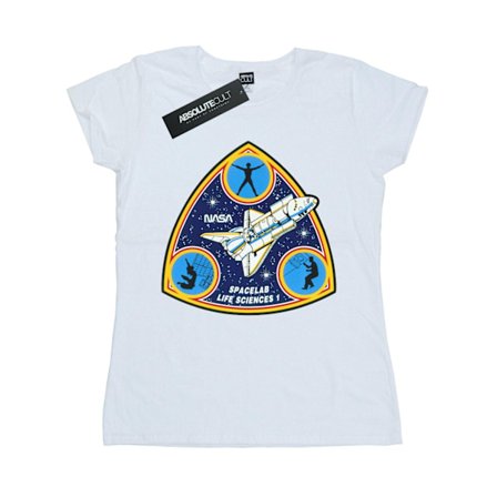 NASA Dam/Kvinnor Klassisk Spacelab Life Science Bomull T-shirt
