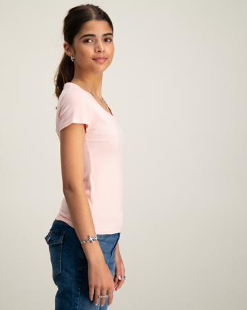 RYVLS S/S V-Neck Top Rosa T-Shirts Mädchen - Kidsbrandstore