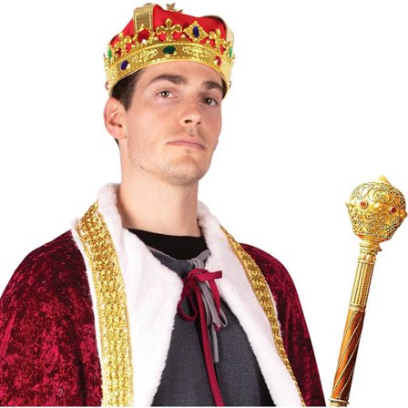 Kongelig kongekrone rød og gull