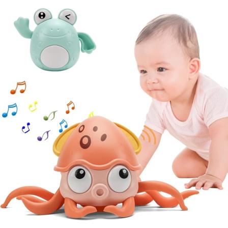 Baby Musical Octopus Legetøj Kravlelegetøj, interaktiv dansende blæksprutte