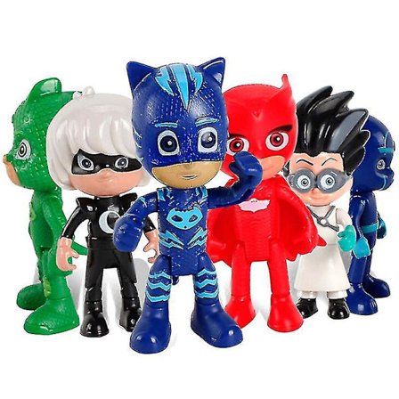 6 kpl/setti Pj Masks Catboy -viitta Action Figures -lelulapset lahja