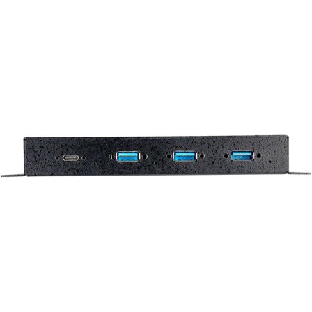 StarTech 4 Port USB C Hub 10Gbps - Metal Industrial USB 3.2/3.1 Gen 2 Type-C Hub - 3A/1C - USB-C or USB-A Host - Mountable - ESD/Surge (HB31C3A1CME) -