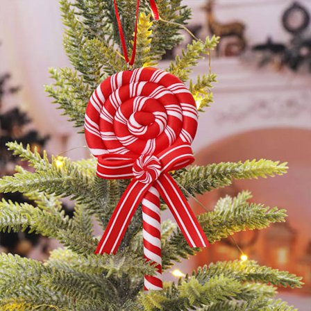 Christmas Lollipop Ornament Candy Cane Hängande Dekor hänge - on stock