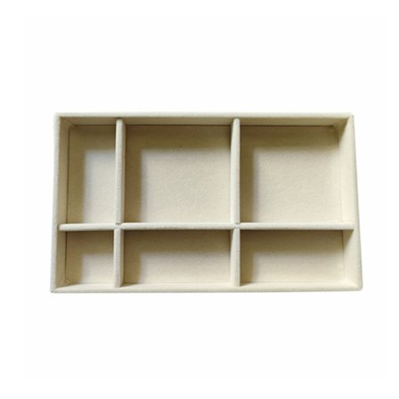 Smyckesbricka i sammet med flera fack, örhängehållare, stapelbar displayplatta