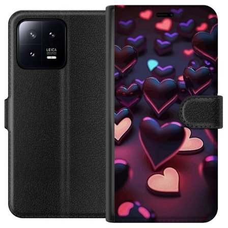 Kompatibel Tegnebogsetui til Xiaomi Xiaomi 13 Midnatshjerter
