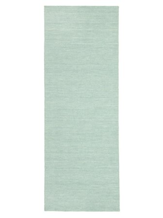 Tapis De Laine Uni Handloom Flat Vert Menthe Corridor Petit