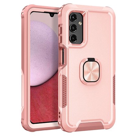 SKALO Samsung A54 5G Armor Hybrid Metallring skal - Rosa
