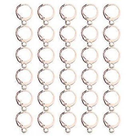 100 stk Runde Ørekrok-spaker DIY Smykketilbehør for Smykkelaging