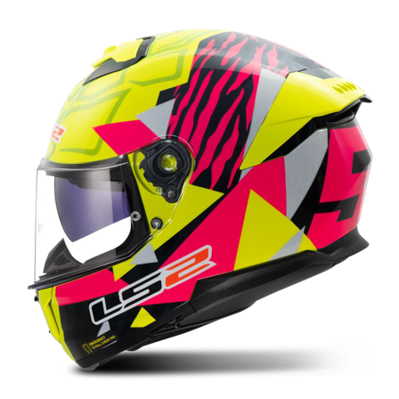 Cască Integrală LS2 FF808 Stream II galben/roz 3XL