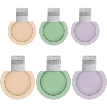 Bærbare reiseflasker med bred åpning, gjenfyllbare silikonflasker for reiser, flytende beholdere for reiser, bred åpning 6 stk