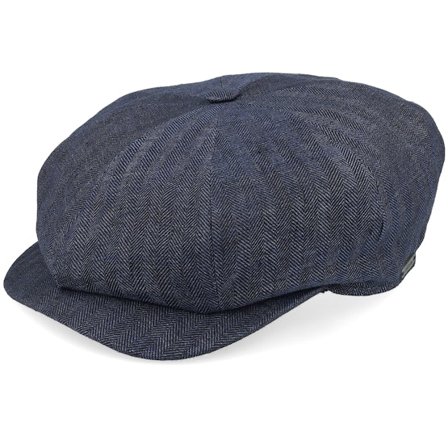 Wigéns - Blå flatcap Keps - Retro Cap Indigo Newsboy Flat Cap @ Hatstore