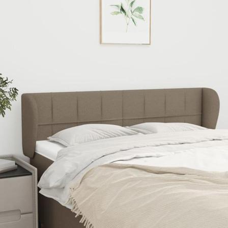 Vidaxl Huvudgavel Med Kanter Taupe 147x23x78/88 Cm Tyg Taupe