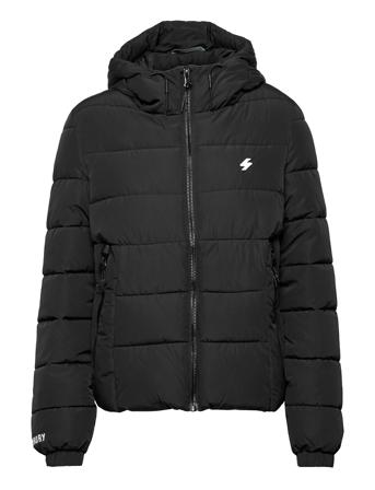 Hooded Spirit Sports Puffer Black Superdry