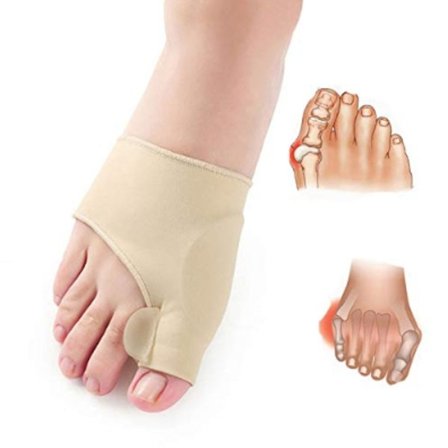 2 stk. ortopædiske sokker til knyst- og storetåskorrektion, silikone hallux valgus-korrektion