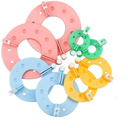 Paket med 8 Pompom Maker 4 Storlekar Bobble Maker för Hantverk Fluff Ball Weaver Kit