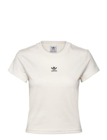 Essentials Slim Tee Sport Sport Clothing Sports Tops & T-shirts Sport T-Skjorte Cream Adidas Originals