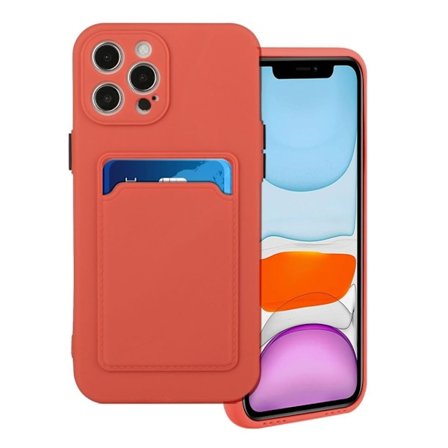 Kortholdercover til iPhone 12 / 12 Pro - Koralrød