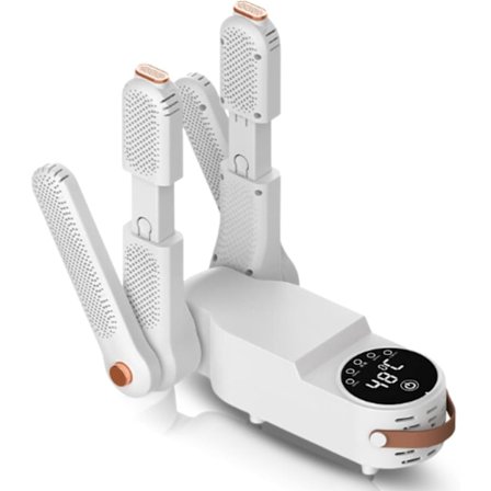 Elektrisk skotørrer, bærbar lydløs støvletørrer med konstant temperaturtimer, udtrækkeligt skohoved, smart støvle deodorant