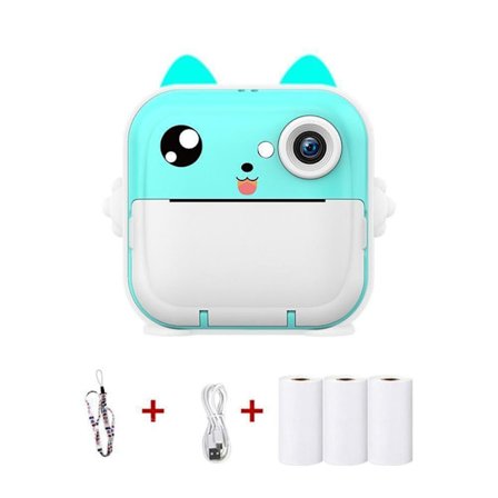 Omedelbar kamera thermal skrivare BLÅ Blue