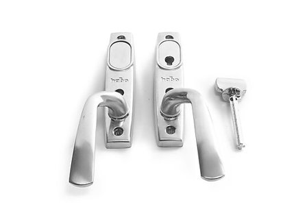 HABO Balkongdørvrider sett Copenhagen matt krom