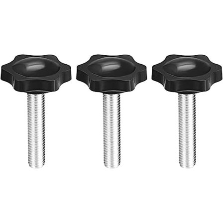 Spændehåndtag Skruer Knapper Håndtag Stjerneknap M8 x 40mm Han Gevind 3stk