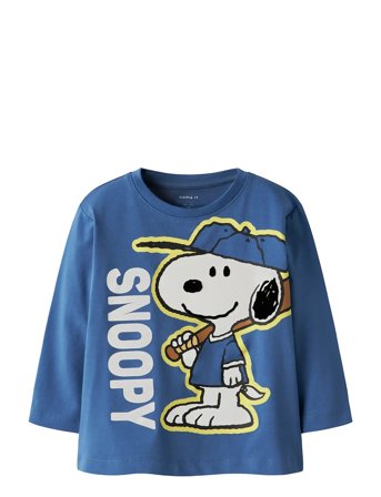 name it Nmmdenis Snoopy Ls Nreg Top Box Sky - Blue - 92