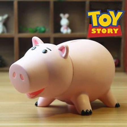 Creamily Hamm Toy Story Plast sparegris til barn og voksne bursdagsgave med søt pakke, rosa - Perfet