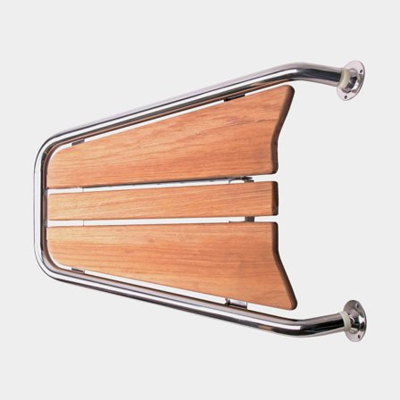 Bompresso per motoscafo 1852-Marine, teak & acciaio inox AISI 316, 70 x 35 x 48 cm