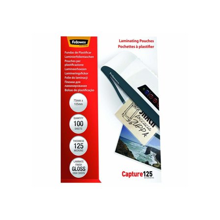 FELLOWES Laminat 75x105mm 125 mic 100/fp - Lyreco - Kontorsmaskiner - Laminering - Laminat - Övriga Format