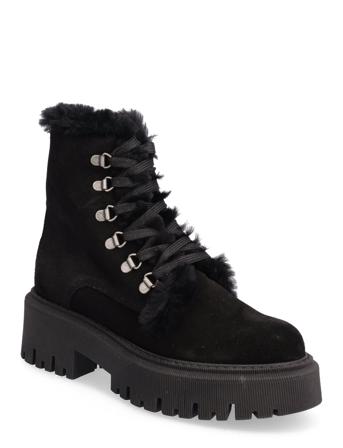 Boots - Flat Shoes Wintershoes Winter Boots Svart ANGULUS