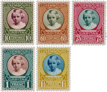 Luxembourg 1928 - MICHEL 208-212 - Postfrisk