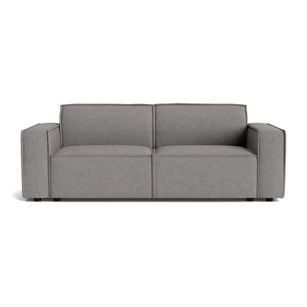 Lyon 3 personers sofa - Loop Grå - 224x98x80cm - Komfortabel & Rummelig Sofa til Film Aftener & Hygge med Familie og Venner - Elegant Design