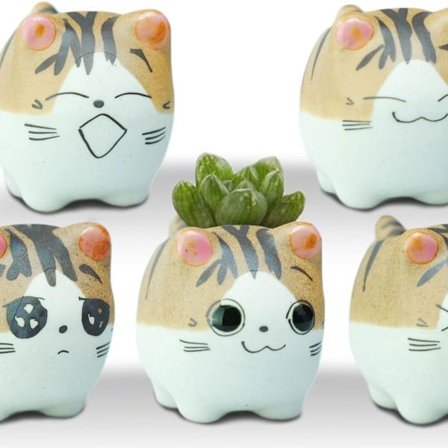 Original design, handgjord mini tecknad keramik