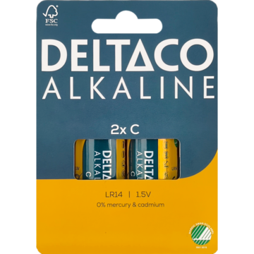 Batteri C/LR14 DELTACO Alkalin